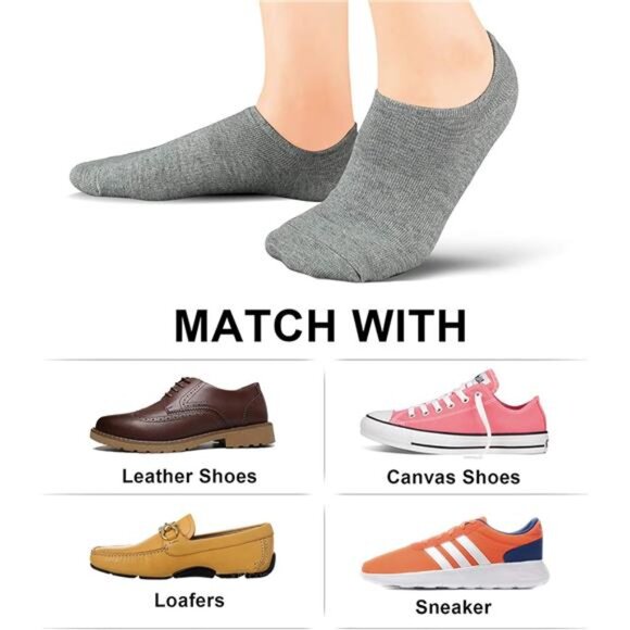 Women Low Socks Non Slip Flat Boat Line 4/8 Pairs - Picture 6 of 8